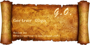 Gertner Olga névjegykártya
